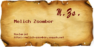 Melich Zsombor névjegykártya